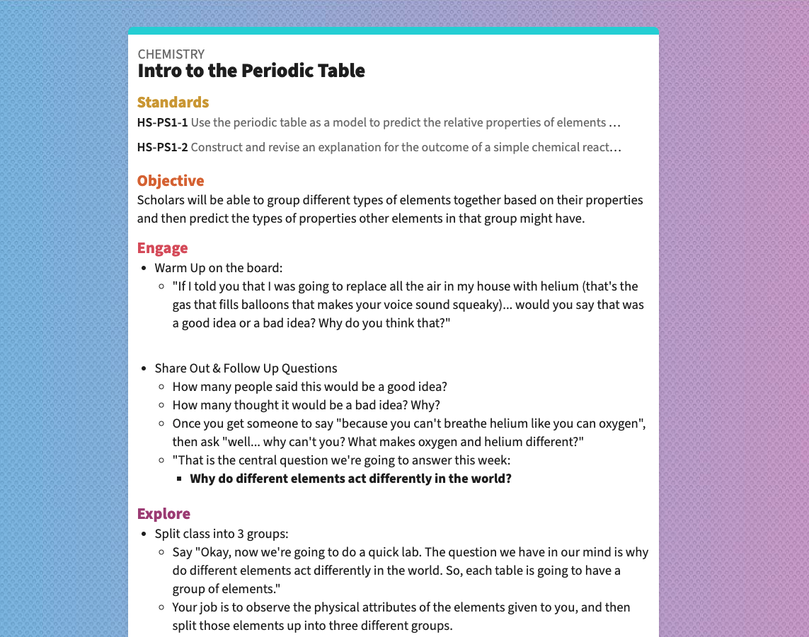 Scripts Her Lesson Plans