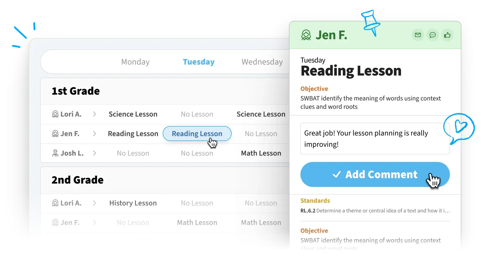 Admin dashboard view in Common Planner